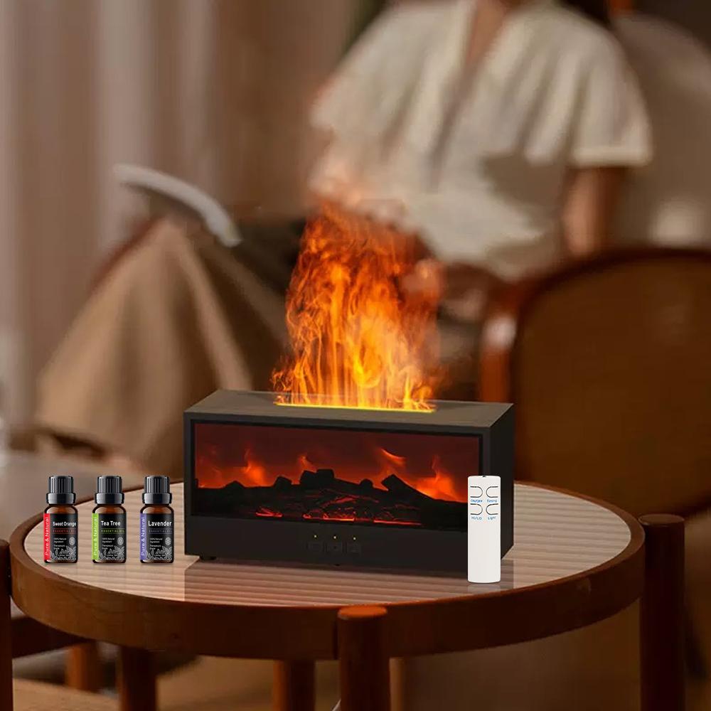 Desktop Fireplace with Atmosphere Light Portable Simulation Heater for Bedroom Home Office Decorations Creative Ornaments Eco-friendly PP Material Colorful LED Flame Aroma Diffuser Desktop Fireplace with Atmosphere Light Portable Simulation Heater for Bedroom Home Office Decorations Creative Ornaments Eco-friendly PP Material Colorful LED Flame Aroma Diffuser