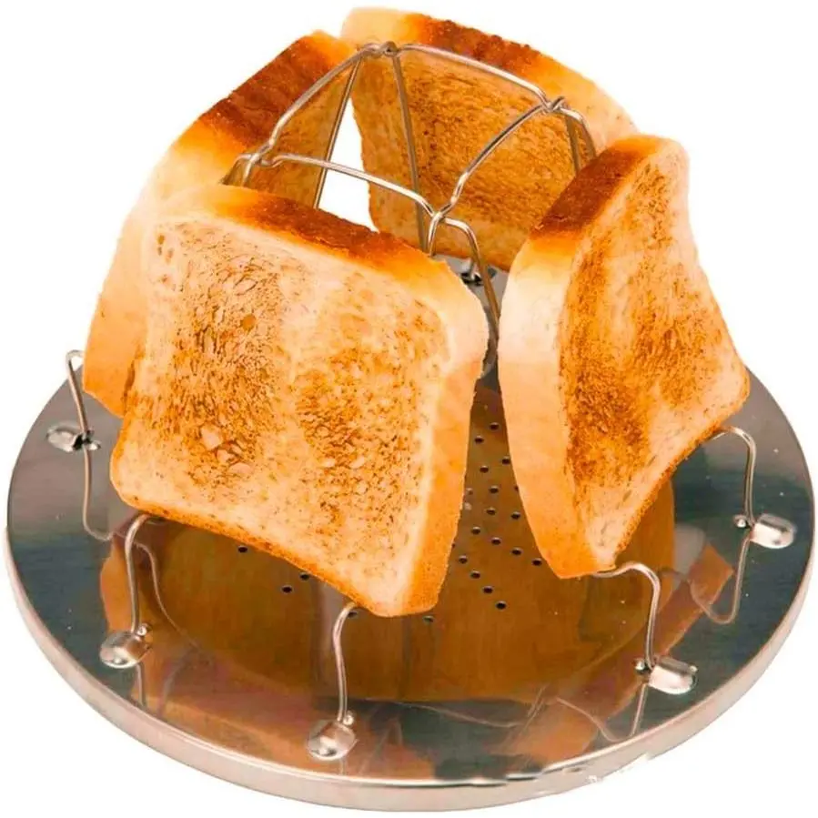 4-Slice Stovetop Camping Toaster for Gas Stove, Camp Bread Oven Rack | Toasts Up to Bread Slices at Once On Gas Stoves, Camp Stoves, Rv Burners, Outdoor Cooking SetupsGift