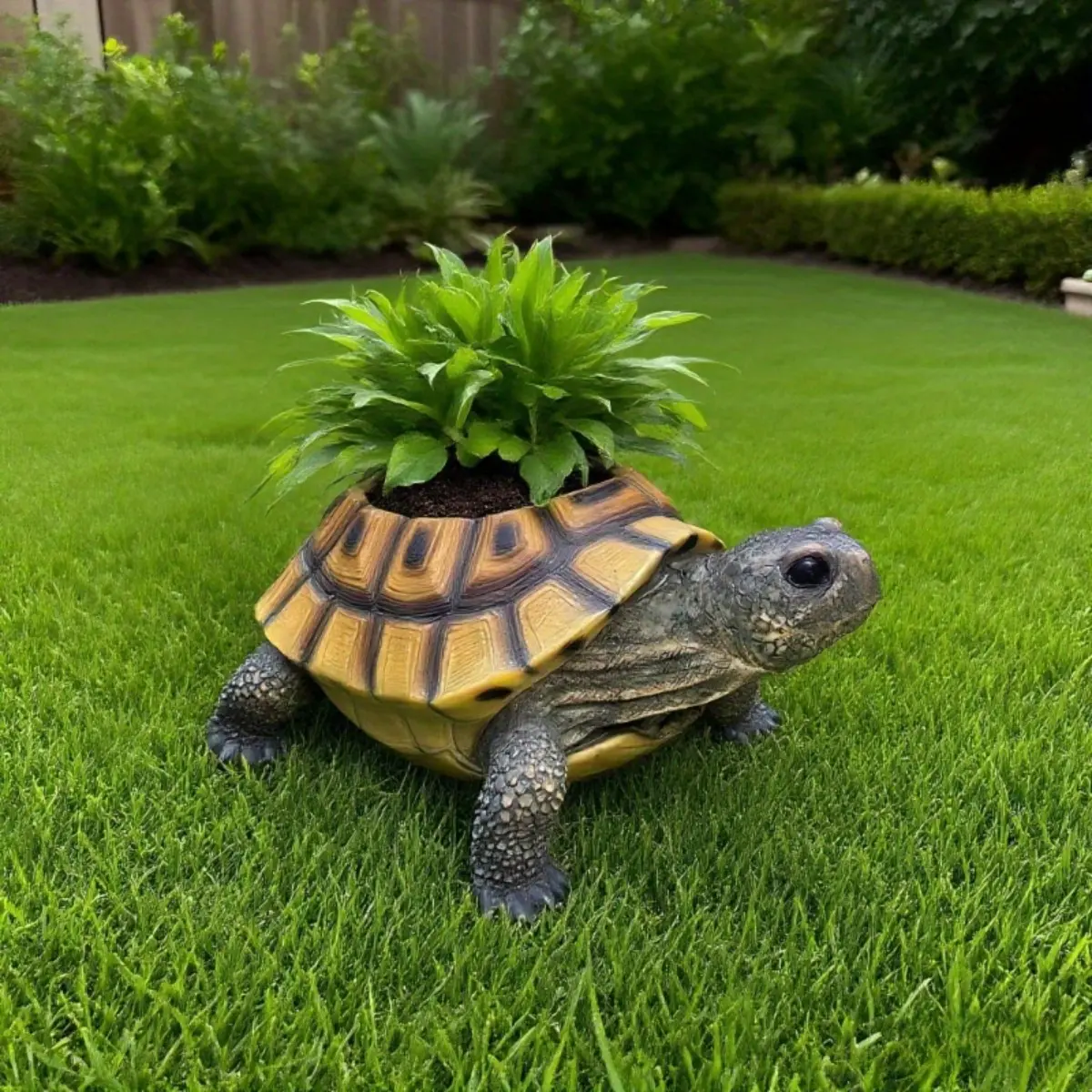 Realistic Turtle Succulent Flower Pot, Decorative Garden Pots, Garden Planters, Resin Animal Planter with Drainage Hole for Indoor Outdoor Plant, Exquisite Vintage Pottery Vibe Garden Decor for Balcony Yard, Unique Gift for Plant Lovers