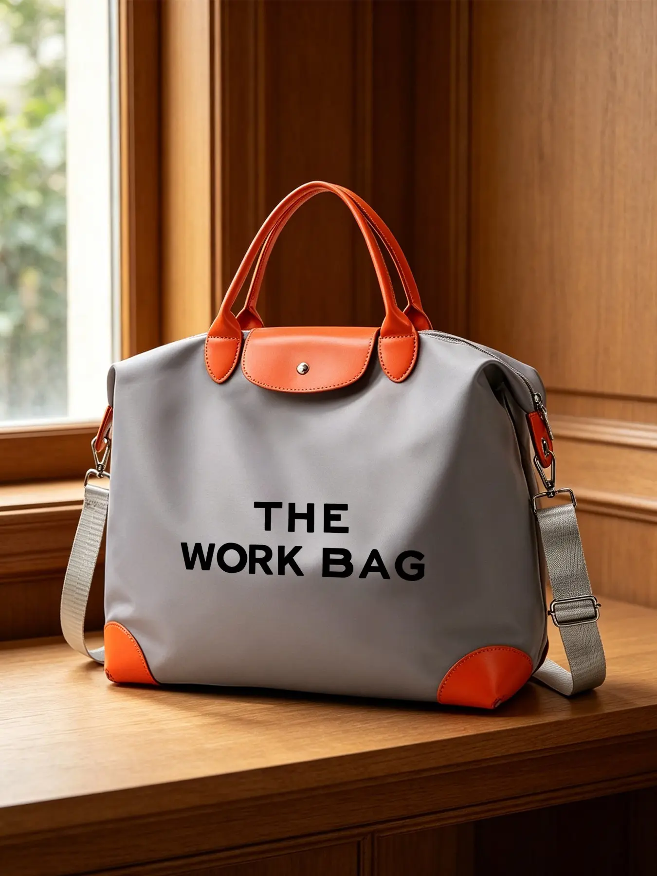 The Work Bag Print Commuter Tote Bag, Large Capacity Durable Shoulder Crossbody Bag, Trendy College Style, Fashionable Casual Bag, Suitable for Travel, Multiple Colors Available