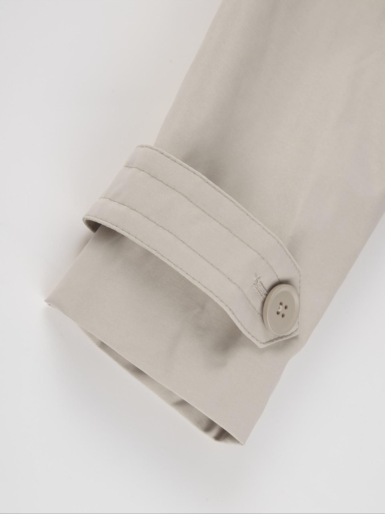 Women's Spring Windbreaker Jacket, Mid-Length Casual Commuter Coat, Long Sleeve Fitted Design with Pockets, Includes Belt, All Seasons