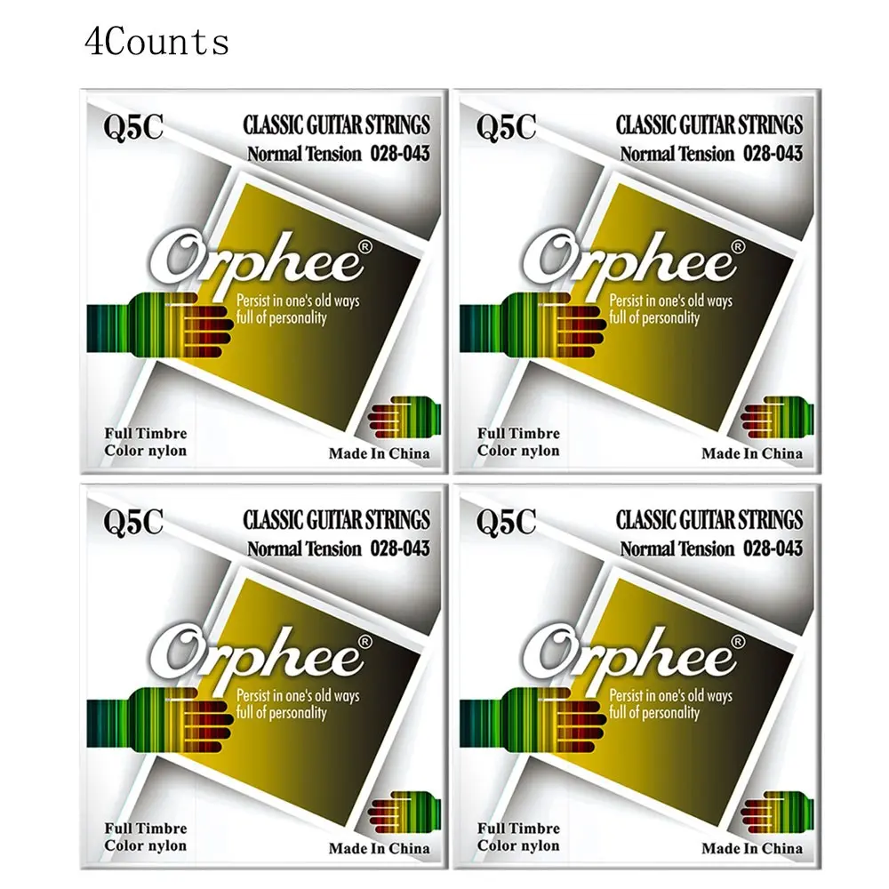 Orphee Q5c Classical Guitar Strings, 4 Counts, High-Quality Acoustic Guitar Strings, Durable & Long-Lasting