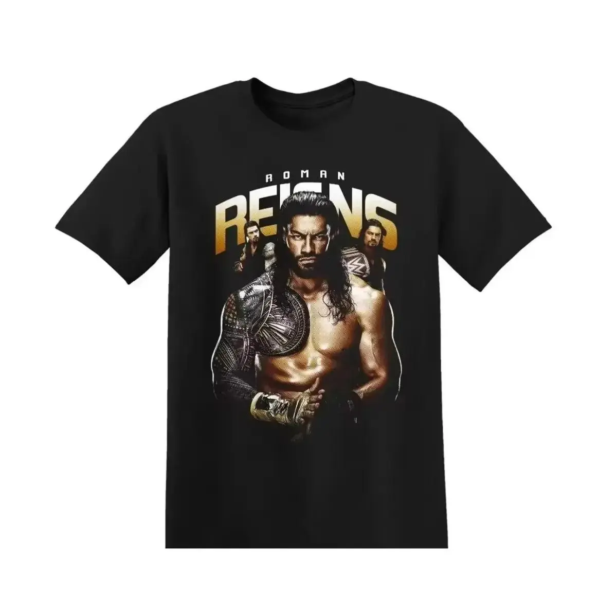 The Rock Wrestling T-Shirt Black WWE Jeff Hardy Wrestling Tee Randy Orton Ray Mysterio Wrestling T-Shirt Short-sleeved Tshirt Men's Casual Breathable
