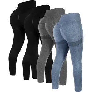 4 Pcs Womens Workout Leggings Tie Dye High Waisted Yoga Pants Seamless Scrunch Butt Lifting Compression Tights