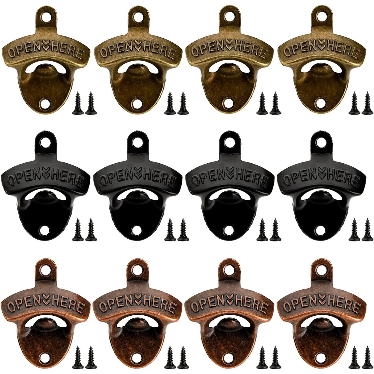 12- Wall Mounted  Metal Bottle Opener for Bar, KTV,  and Outdoor