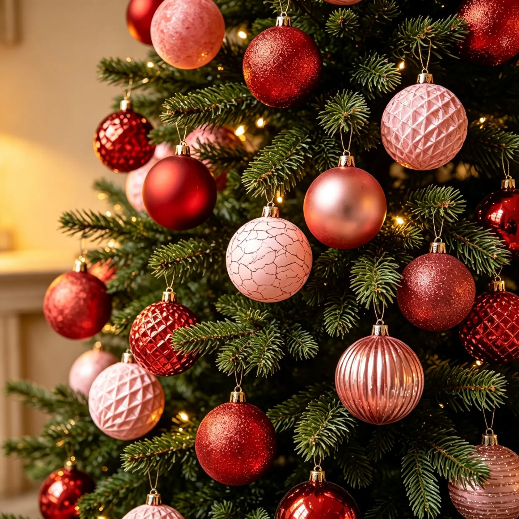 25pcs Christmas Decorations, Vintage Cracked Plastic Balls, Holiday Ornaments, Home & Party Decor, Gift Idea for Festive Season