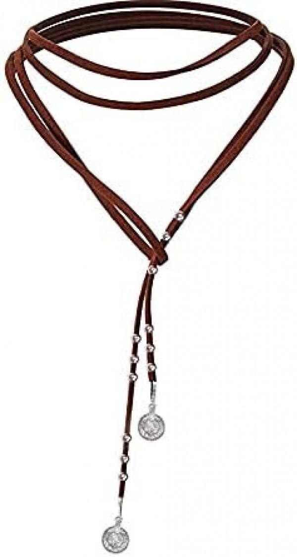 Bohemian Brown Wrap Velvet Choker Long Chain Tassel Necklace for Women