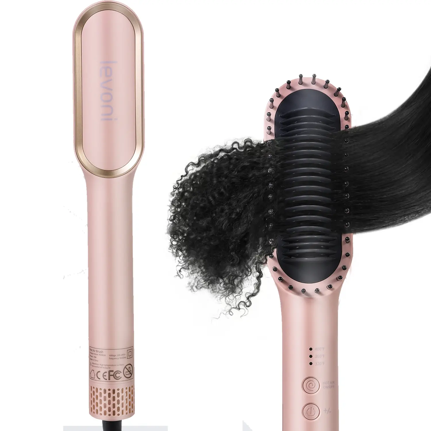 Straight hair comb, Comb straightener, designed for women, with 20 second quick heating, adjustable temperature, hair dryer, dual voltage, professional straight hair brush, easy to style at home, salon quality hair care, ideal holiday gift