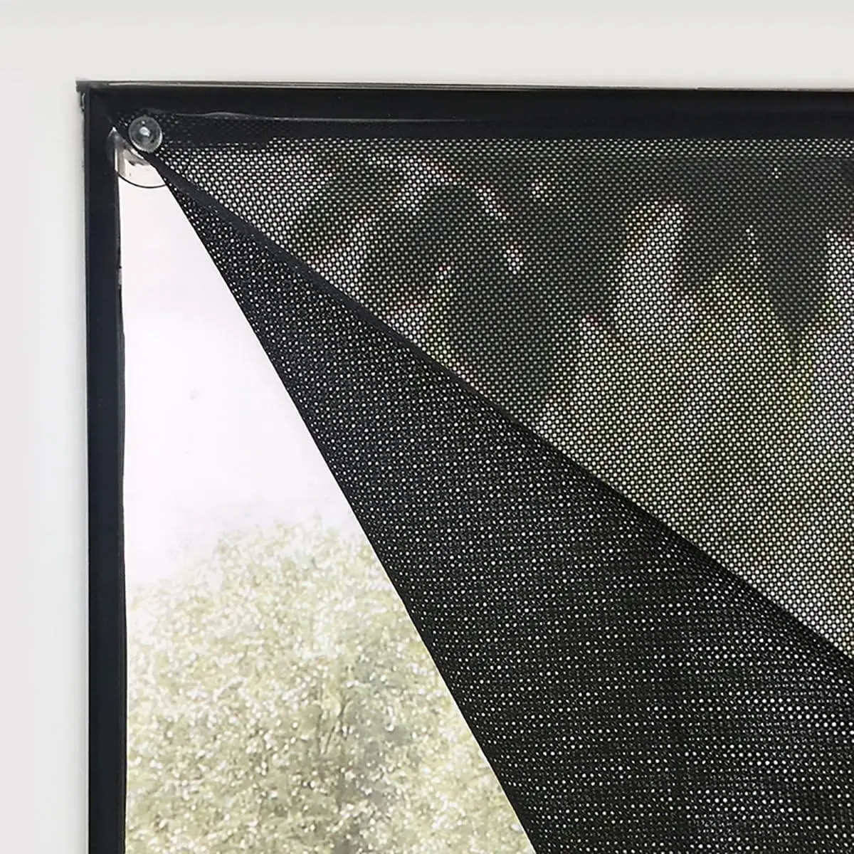SCHRLING No Drill Cordless Light Filtering Roller Shades, Transparent Temporary Window Shades with Suckers, Glare Filtering, 39" W x 63" L, for Living Room, Bedroom