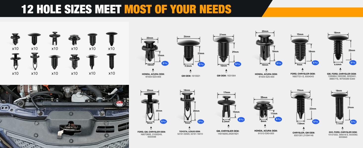 GOOACC 238Pcs Trim Removal Tool, Auto Push Pin Bumper Retainer Clip Set Fastener Terminal Remover Tool Adhesive Cable Clips Pry Kit Car Panel Radio Removal Auto Clip Pliers GOOACC 238Pcs Trim Removal Tool, Auto Push Pin Bumper Retainer Clip Set Fastener Terminal Remover Tool Adhesive Cable Clips Pry Kit Car Panel Radio Removal Auto Clip Pliers