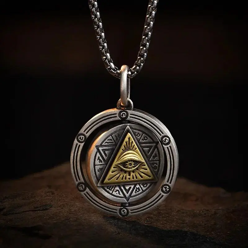 Unisex Eye of Horus Evil Eye Pendant Necklace, Ancient Egypt Protection Jewelry, Spiritual Amulet for Men and Women, Thoughtful Gift for Spirituality Enthusiasts