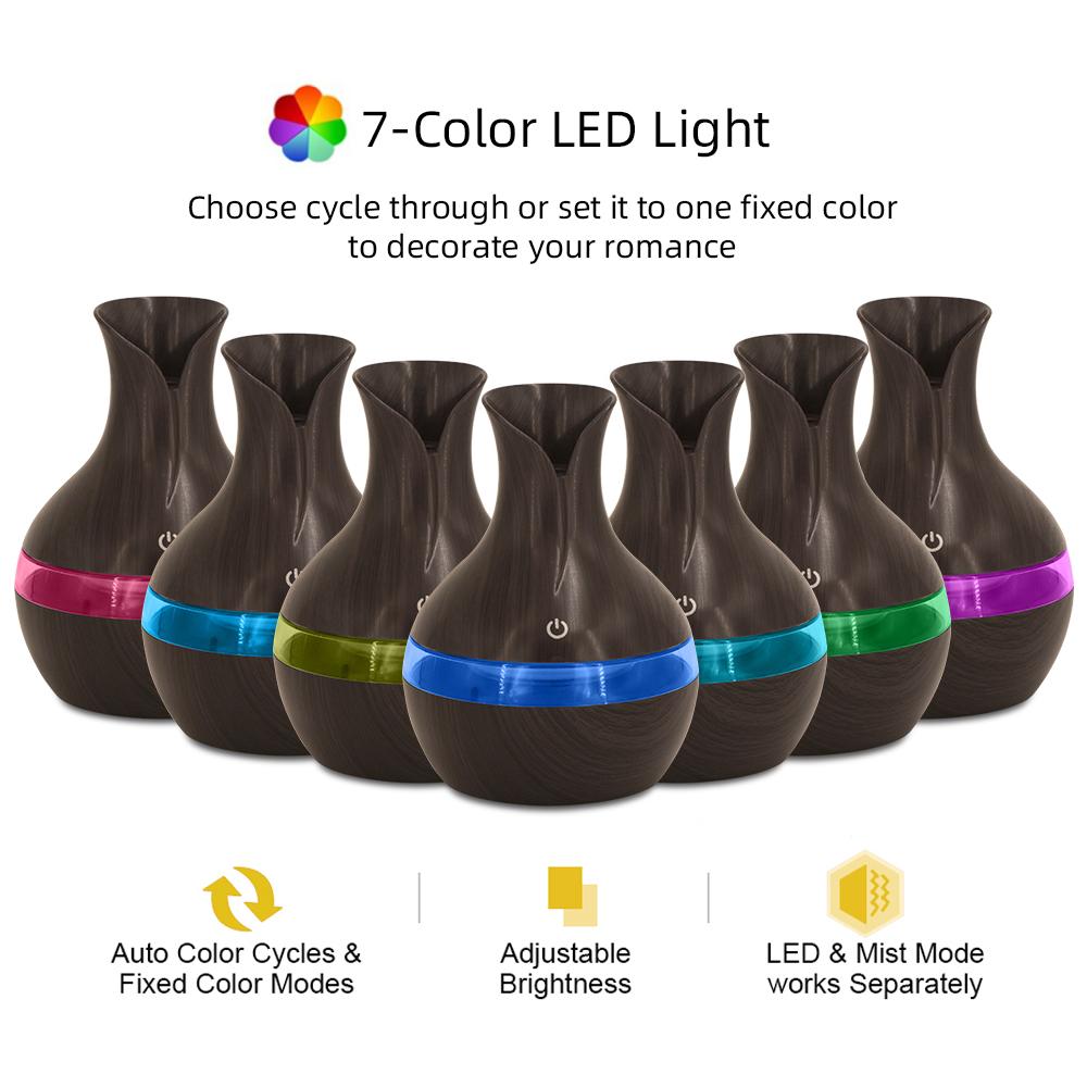 300ml USB Humidifier Essential Oil Diffuser Portable Cool Mist Home Office Travel