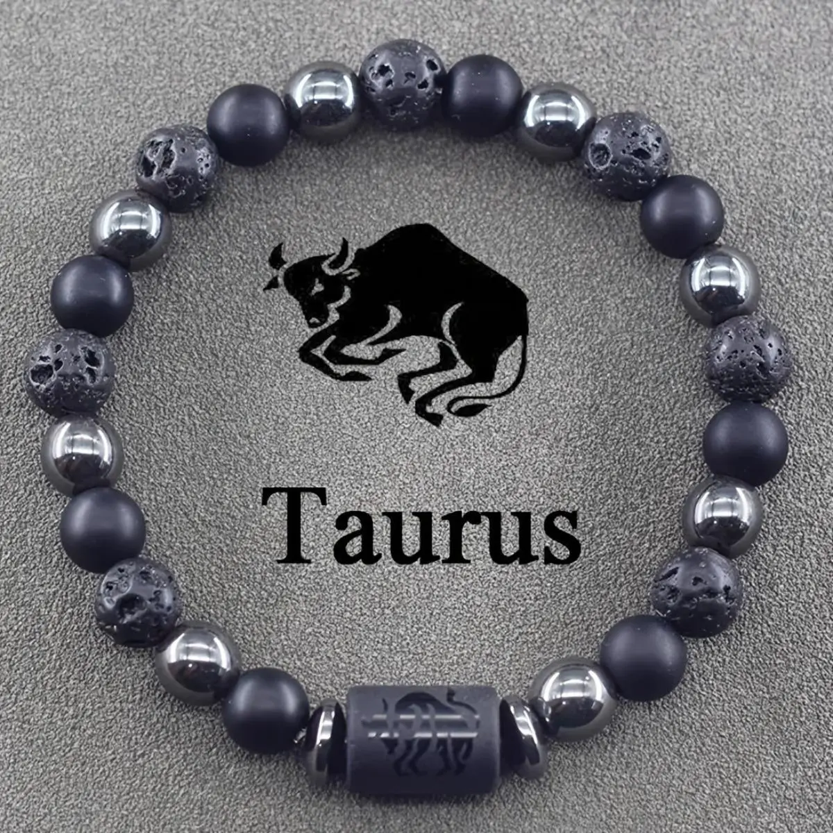 Zodiac Bracelet with Genuine Stone Beads for Women, Adjustable Symbolic Astrology Jewelry, Personalized Gift, Adjustable Design, Symbolic Accessory, Aries, Jewelry For Women, Elastic Band, Gemini, Astro Symbol, Beaded Gemstone Bracelets & Bangles, Charm D
