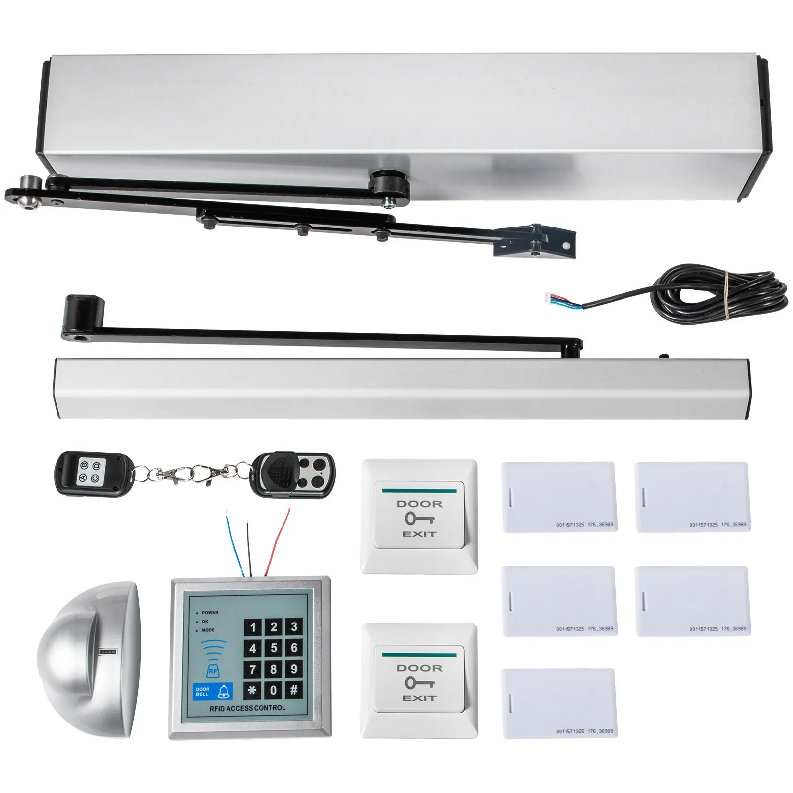 【DealsForYouDays】VEVOR Automatic Door Opener 110-240V, Handicap Door Opener 22 Lbs, 50 W Swing Door Opener, Automatic Swing Door Opener, 120 Degrees Adjustable Aluminum Alloy and Stainless Steel Electric Door Opener