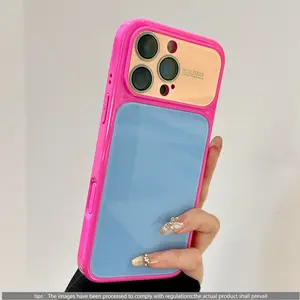 Fashionable Simple Colorblock Phone Case with Lens Film, Anti-Scratch and Drop-Proof, Suitable for iPhone 17 Pro Max 16 Pro 15 14 13