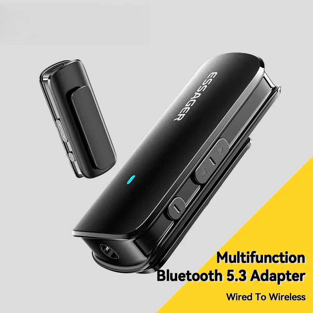 Multifunctional Bluetooth 5.3 Adapter 3.5mm Jack Aux Wireless Adapter Stereo for Earphones Phones TV Car Audio Receiver