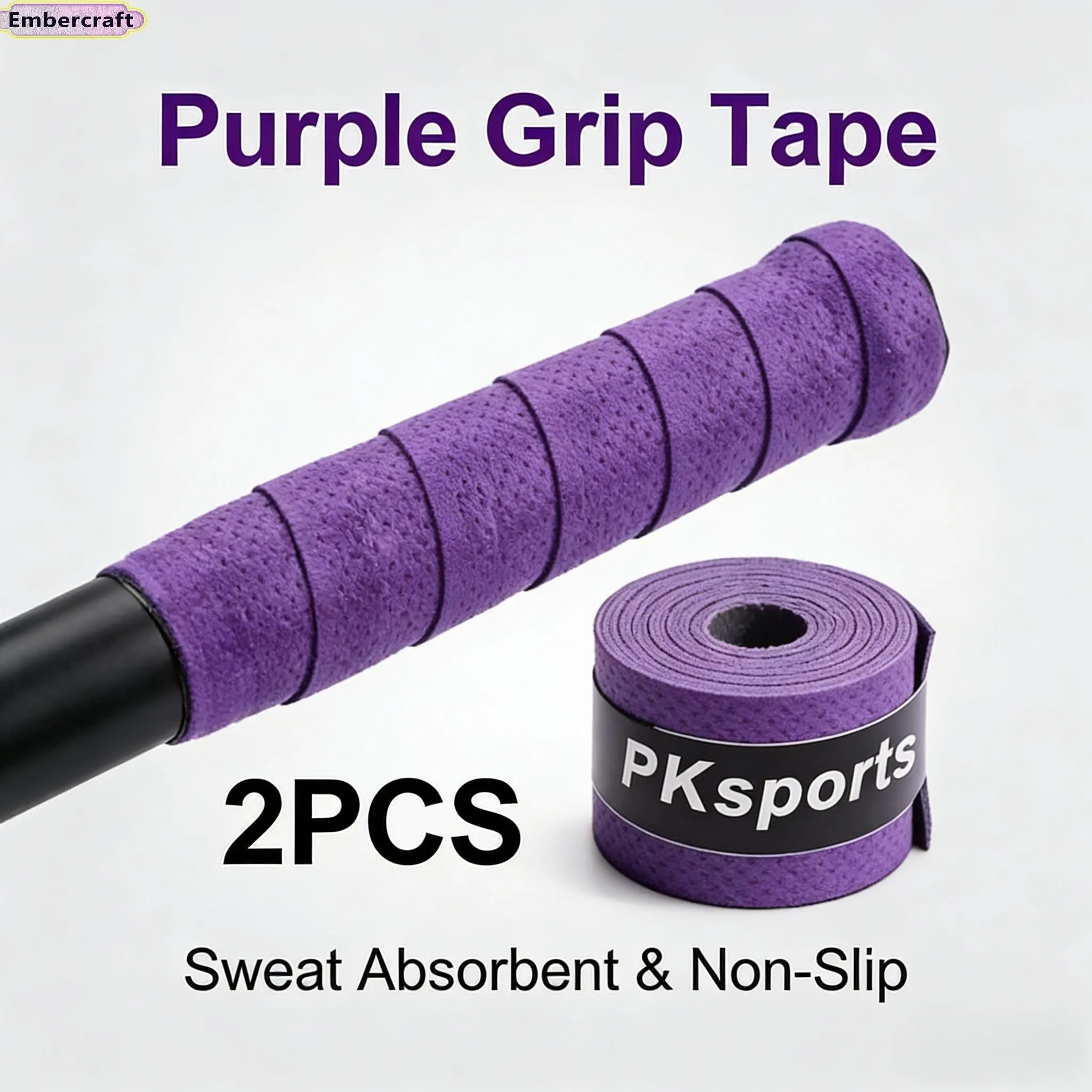 2-Pack Self-Adhesive Elastic Athletic Tape - Sweat-Absorbent, Durable, Breathable, Non-Slip Wrist Tape for Cycling, Fashion Accessory for Sports Enthusiasts