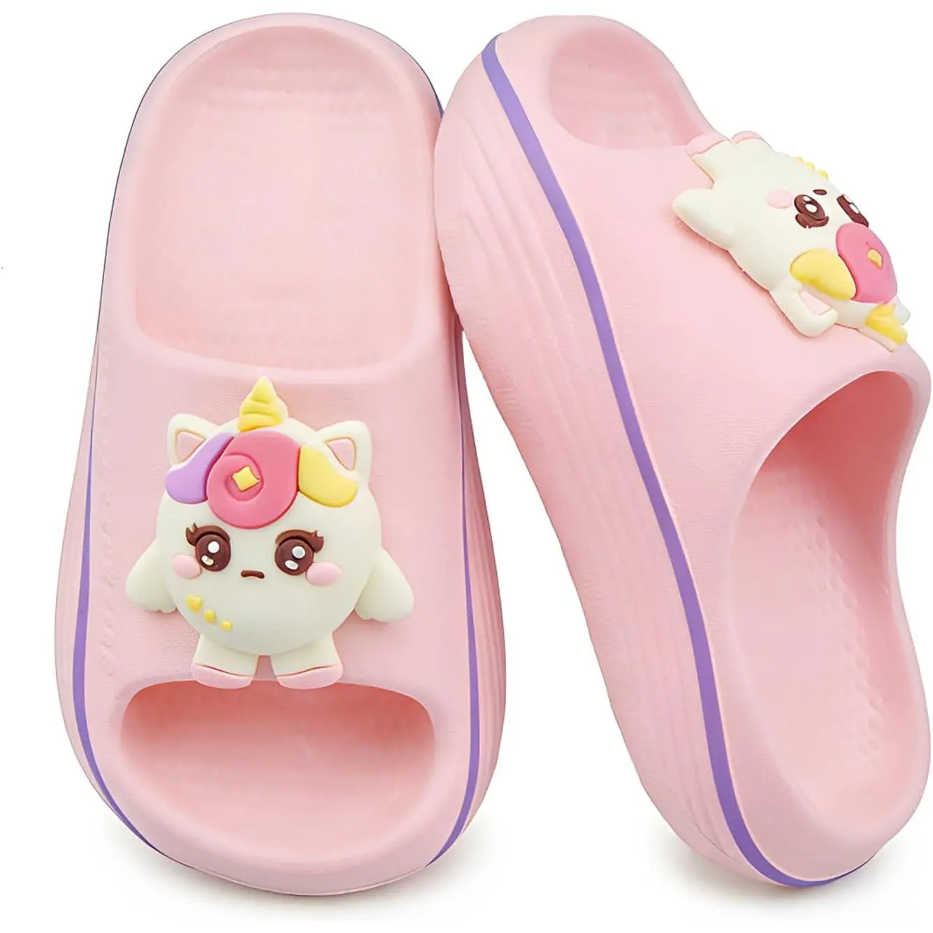 Kids Cloud Slides Boys Girls Slides Non-slip Summer Beach Pool Shoes EVA Girls Everday Slip on Slide Sandals Garden Slippers Bathroom Shower Shoes
