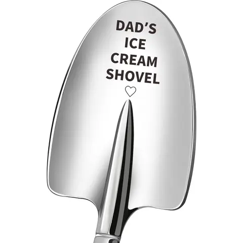 Father's Day Gifts for Dad from Daughter Son, Dad Birthday , Engraved Dads Ice Cream Shovel, Dad  from Daughter Son Father Papa Gifts Funny Presents for  Bonus Step Dads