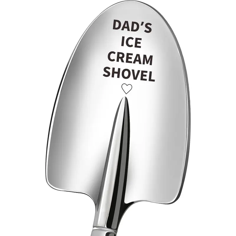 Father's Day Gifts for Dad from Daughter Son, Dad Birthday , Engraved Dads Ice Cream Shovel, Dad  from Daughter Son Father Papa Gifts Funny Presents for  Bonus Step Dads
