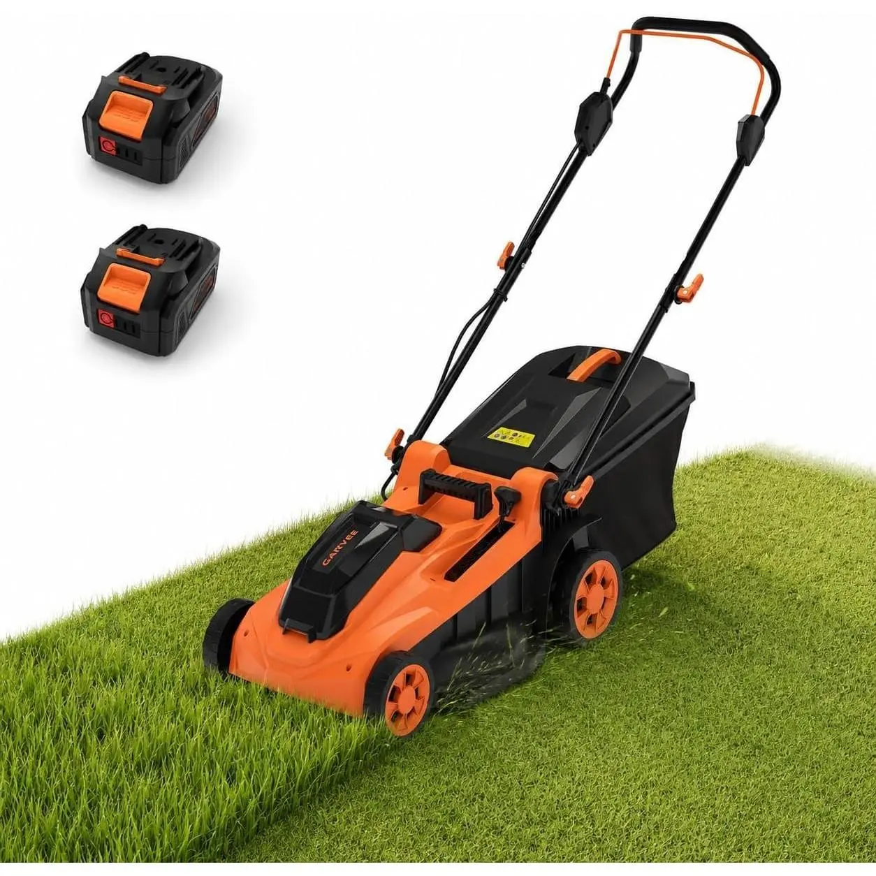 40V Cordless Lawn Mower 17-Inch | Lightweight Battery Powered Push Mower for Small-Medium Yards, 2-in-1 Mulching & Bagging Electric Mower