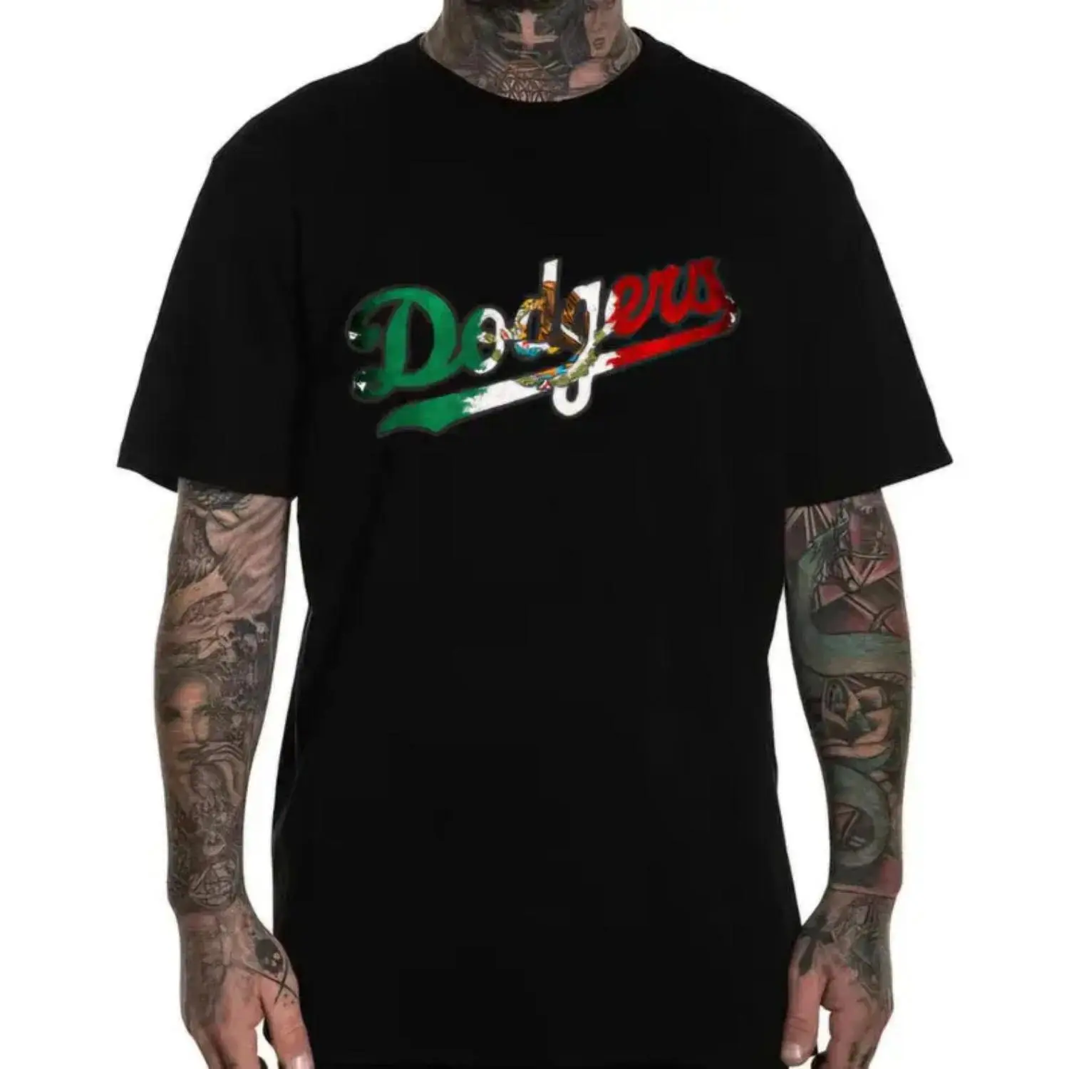 Mexican Heritage Inspired T-Shirt Featuring Dodgers Design Bold Stylish Streetwear