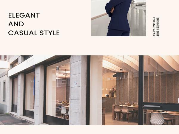 Casly Lamiit Women's 2 Piece Blazer Outfits Business Casual Asymmetrical Jacket Button Wide Leg Pants Dressy Suit Sets Fitted Chic Elegant Womenswear