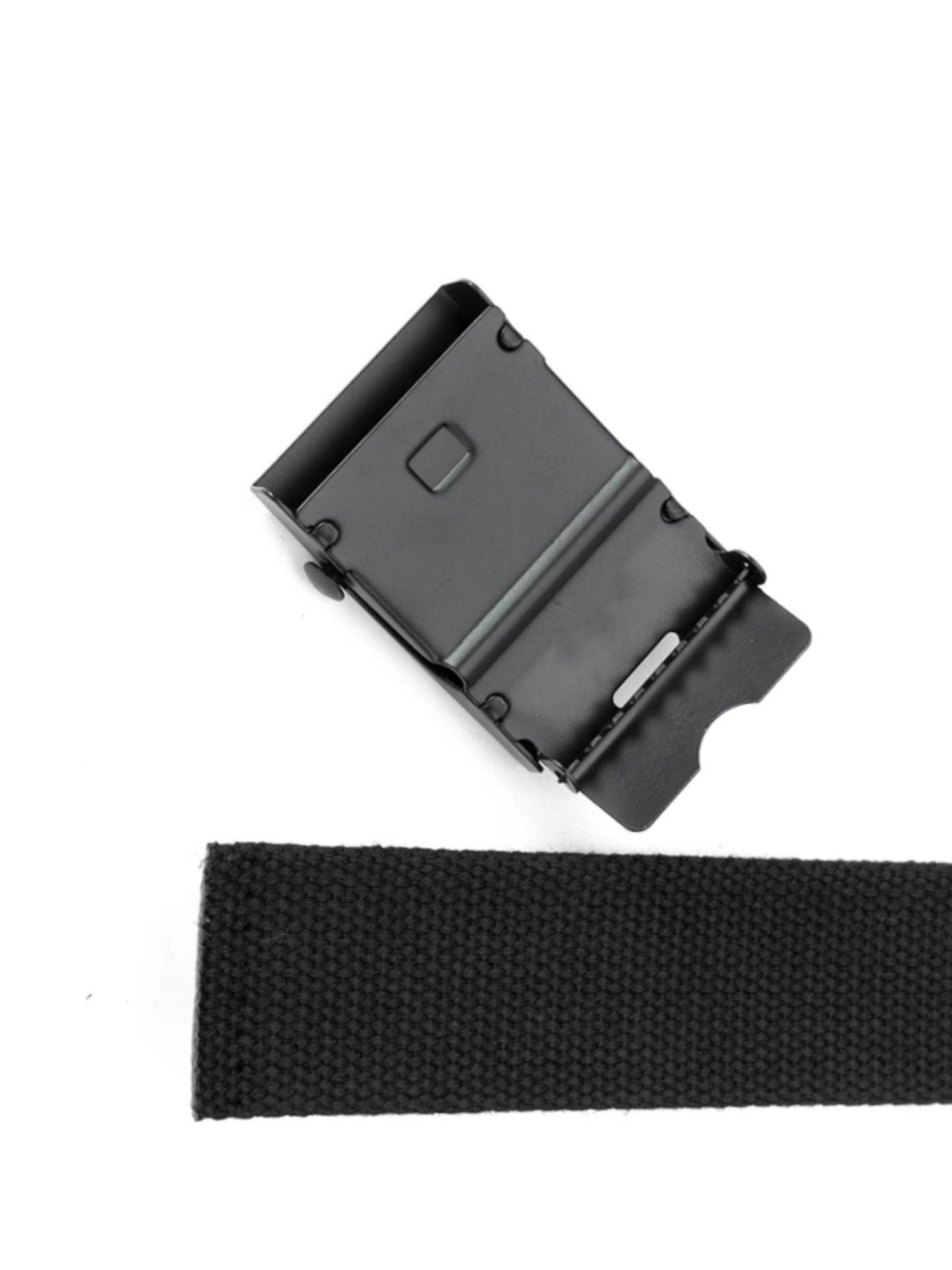 Unisex 1 Piece Solid Color Canvas Tactical Waist Belt, Casual Modern Waistband for Jeans, Fashion Clothes Accessories for Daily Used, Unisex Design