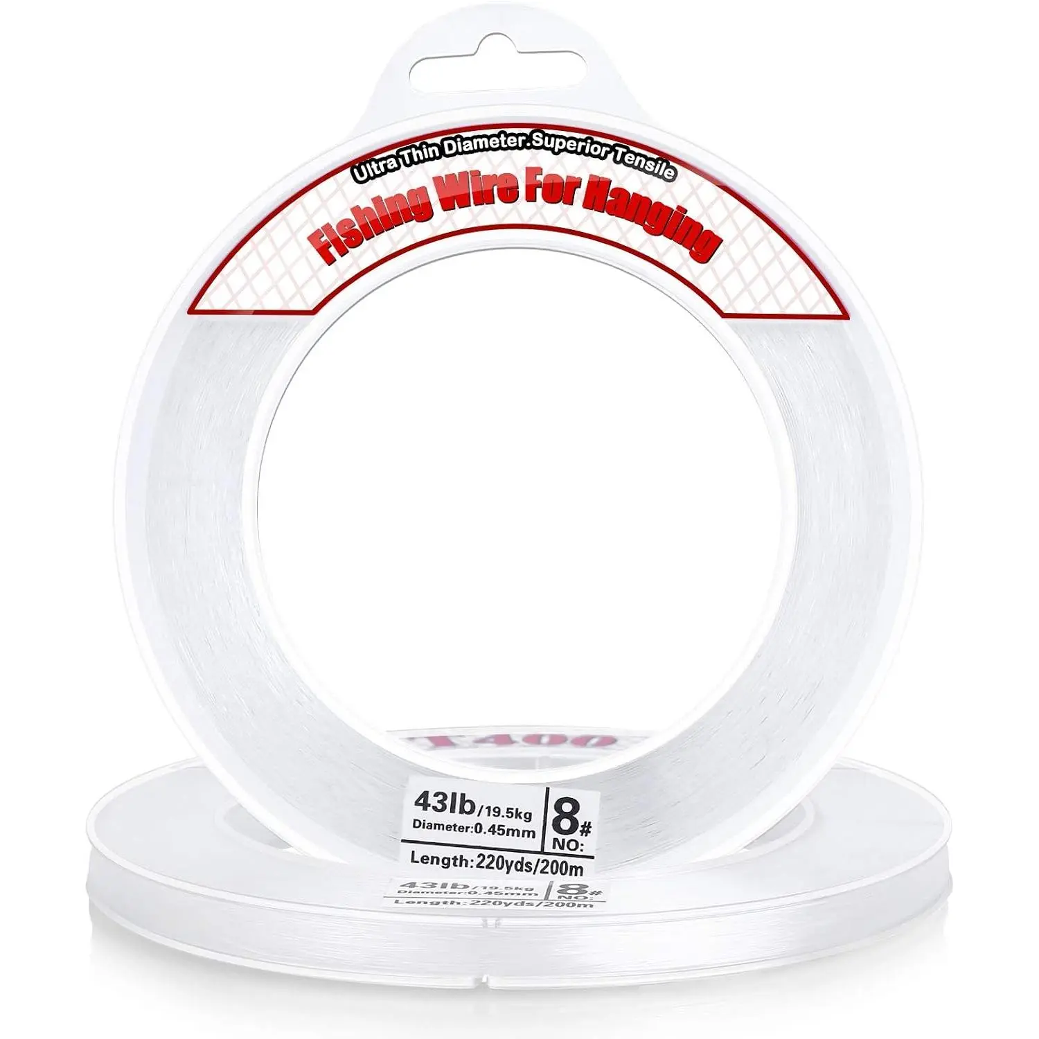 Clear Fishing Wire,  656FT Fishing Line Clear Invisible  Wire  Nylon String Supports 40 Pounds for Balloon Garland  Decorations