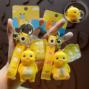 Creative Blow Bubbles Milk Dragon Doll Pinch Toy Decompression Cartoon Keychain Pendant Exquisite Hanging Rope