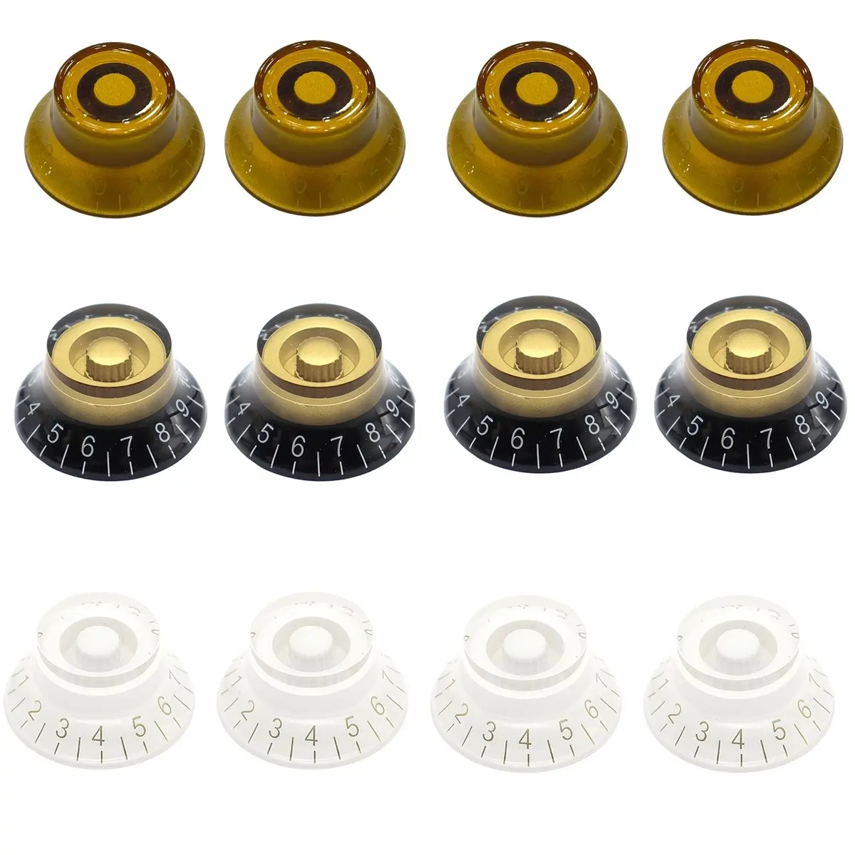 Hat-Type Electric Guitar Potentiometer Knob, Ufo Design Volume Tone Control Knob Cap, Gold/coffee Options, Guitar Bass Adjustment Knob