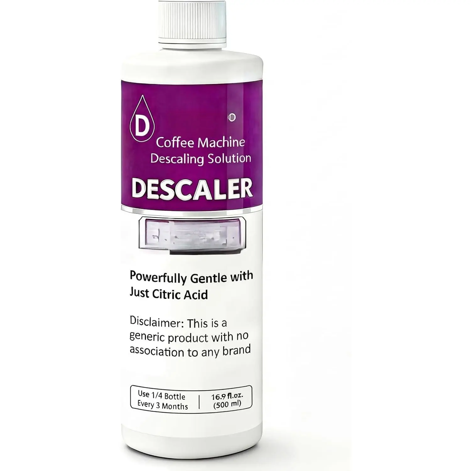 Descaling Solution for  Coffee Makers, 16.9 fl oz (500ml) Descaler Liquid, 4 Uses, Citric Acid Formula