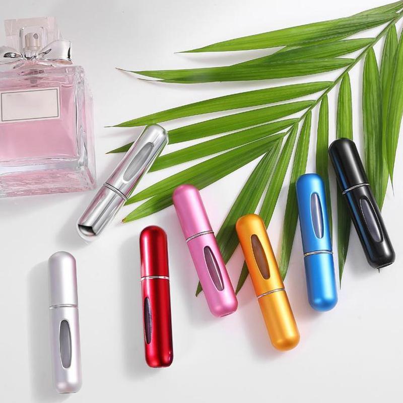 Portable Mini Perfume Atomizer Bottle, Atomizer Perfume Spray, Scent Pump Case, Refillable Travel (5ml, Random Color)