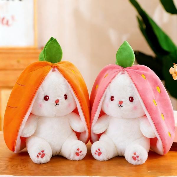 Cute Rabbit Plush Toy, Fun Transforming Stuffed Toy, Soft Plush Toy for Kids & Adults, Gift for Mom, Play Kids Toys