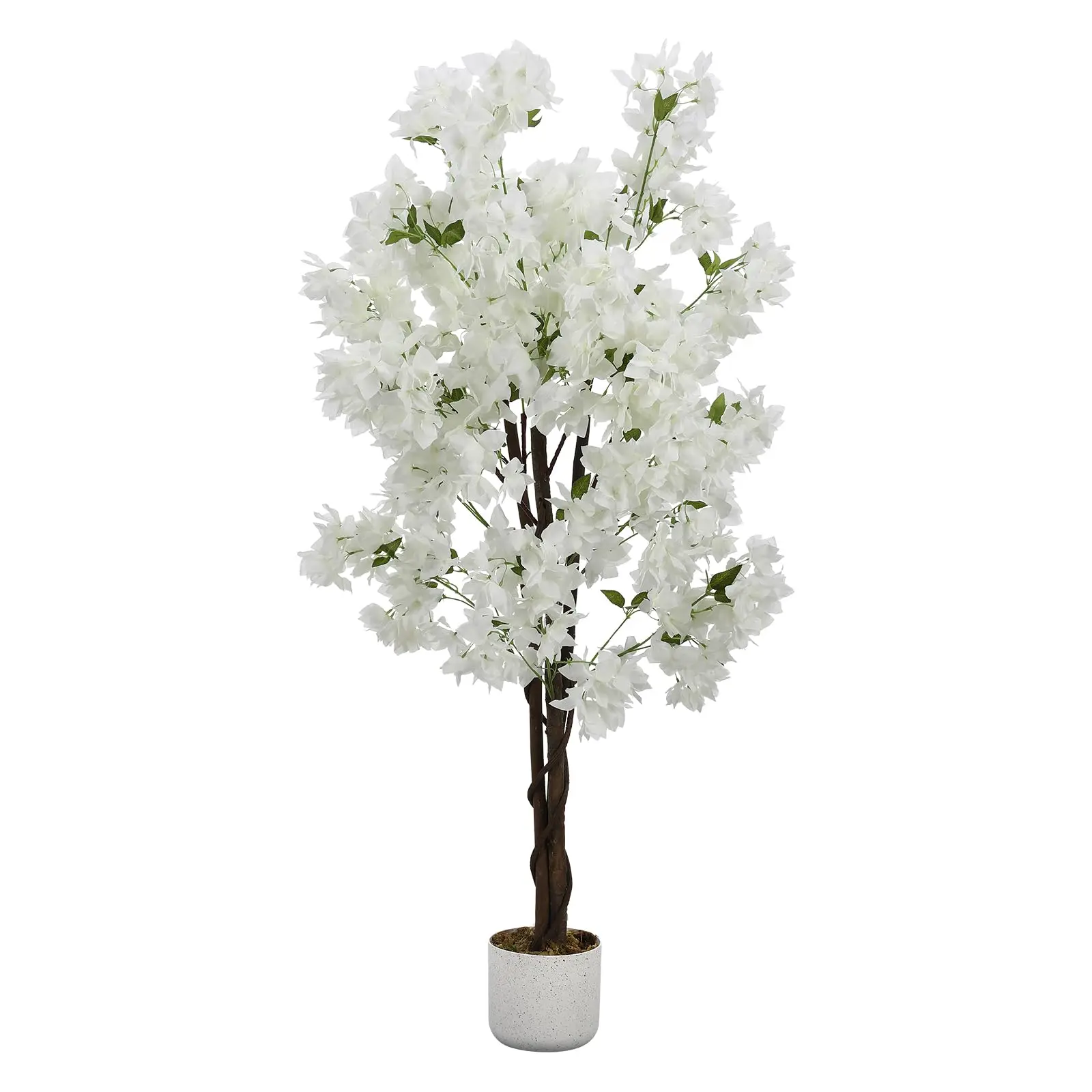 GARVEE Silk Artificial Cherry Blossom Tree, Decorative Potted Faux Flower Ornaments, Lifelike Centerpiece for Living Room, Wedding, Indoor/Outdoor Home Decor