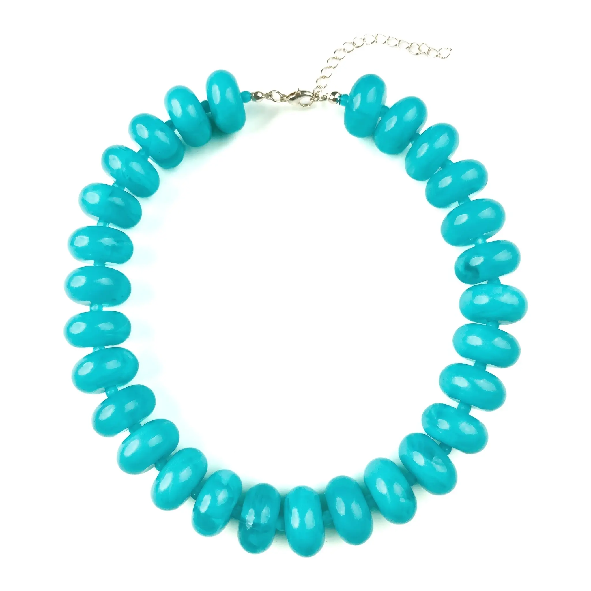 Unique Personalized Chunky Handmade Acrylic Beaded Collarbone Necklace For Female, Trendy Short Bold Fashion Jewelry, Skin-Friendly Non-Irritating Decorative Accessory, Must-Have Ornament For Daily Office Dating And Everyday Casual Wear
