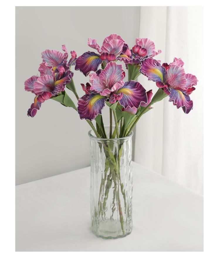 Eternal Iris 3-Stem Bundle| Premium Faux Florals for Mother's Day Gift & Aesthetic Home Decor| Bendable Stems|Premium Faux Florals