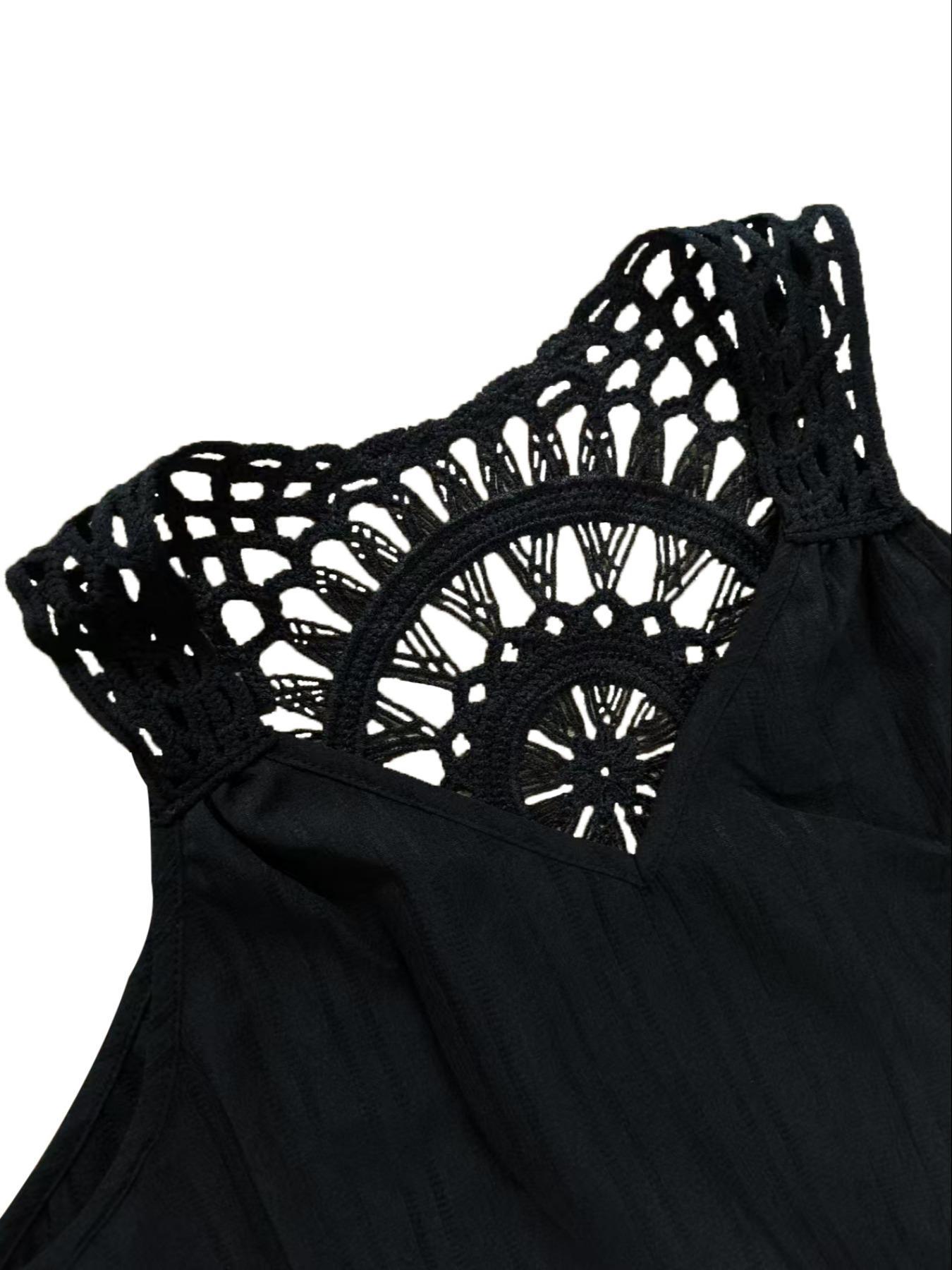 Women's Plain Cut Out V Neck Fitted Tank Dress, Casual Sleeveless Short Dress for Summer, Ladies Clothes for Daily Wear