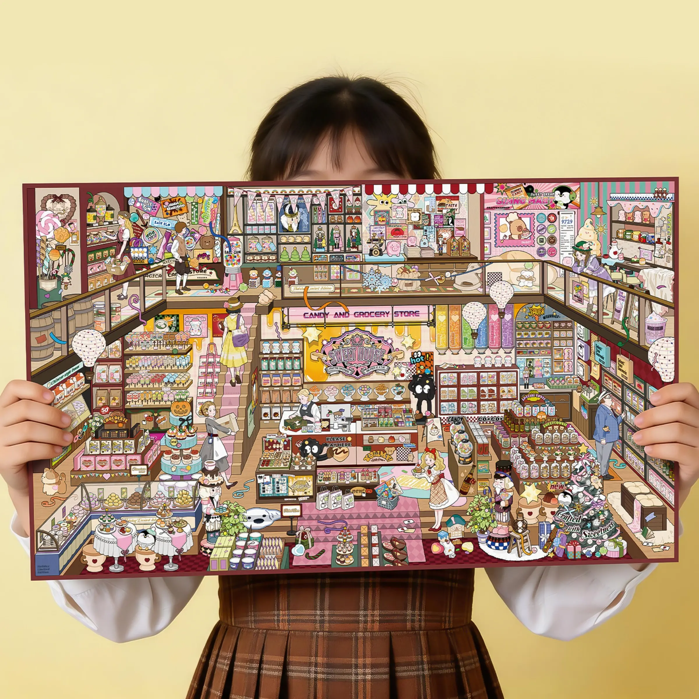 Extra-Large DIY Scenery Sticker Gift Set, featuring over 1,000 elements and 10 sheets of PET stickers—creative, stress-relieving craft stickers perfect for artistic projects, DIY Decorative Stickers
