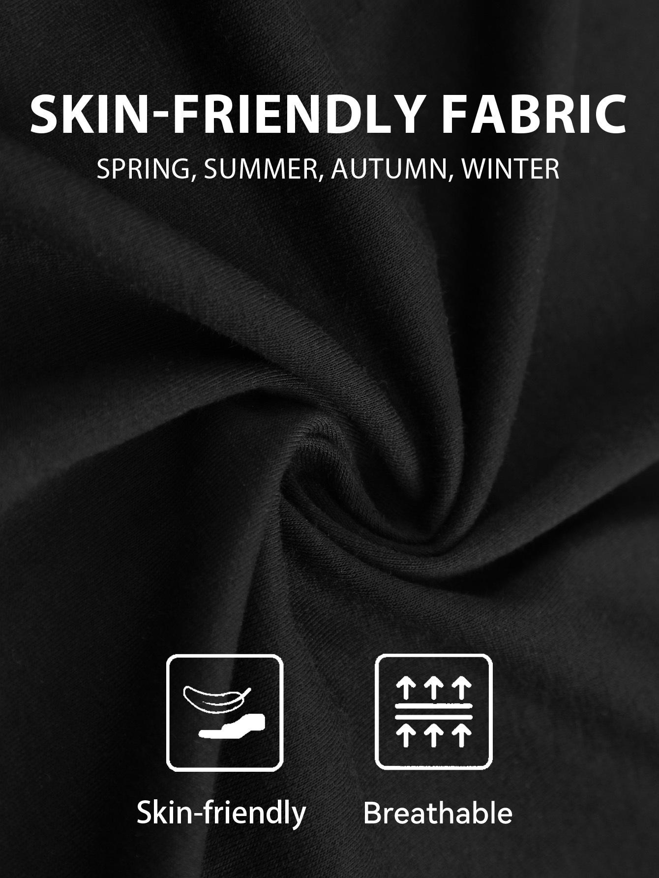 Black pure cotton T-shirt 4393