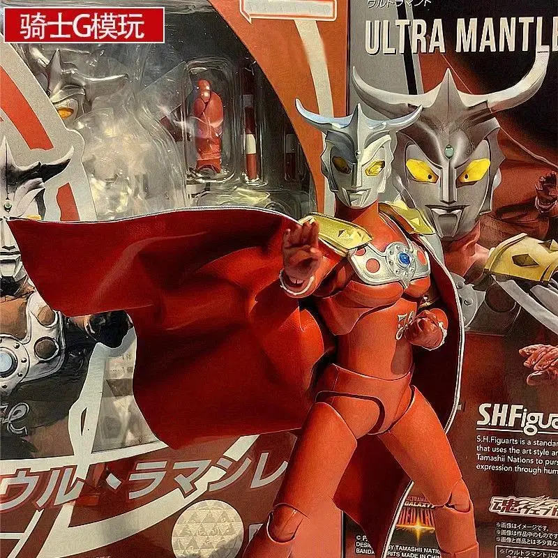 In Stock SHF Real Bone Carving Ultraman Leo With Cloak Articulated Action Figure Model
