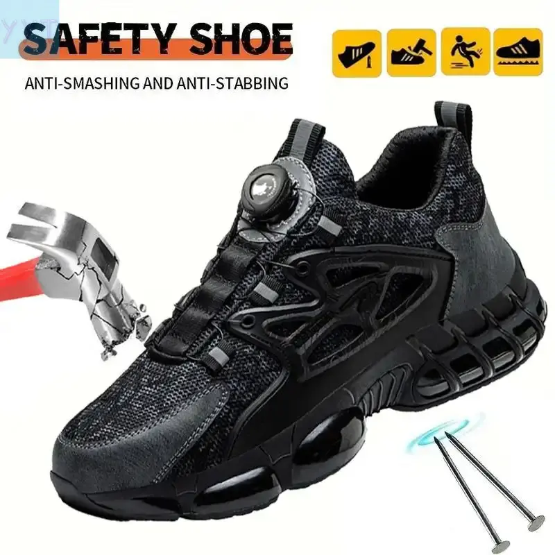 YYT1 2026 Breathable And Comfortable Safety Shoes Anti Smash Men