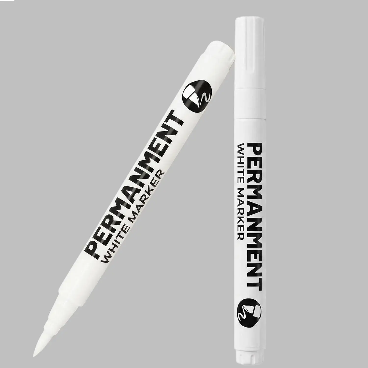 2 Pack White   Markers Brush Tip Pens for  Rock Fabric Ceramic,Marker Art Pens for Christmas Halloween DIY Drawing Coloring Permanent Markers