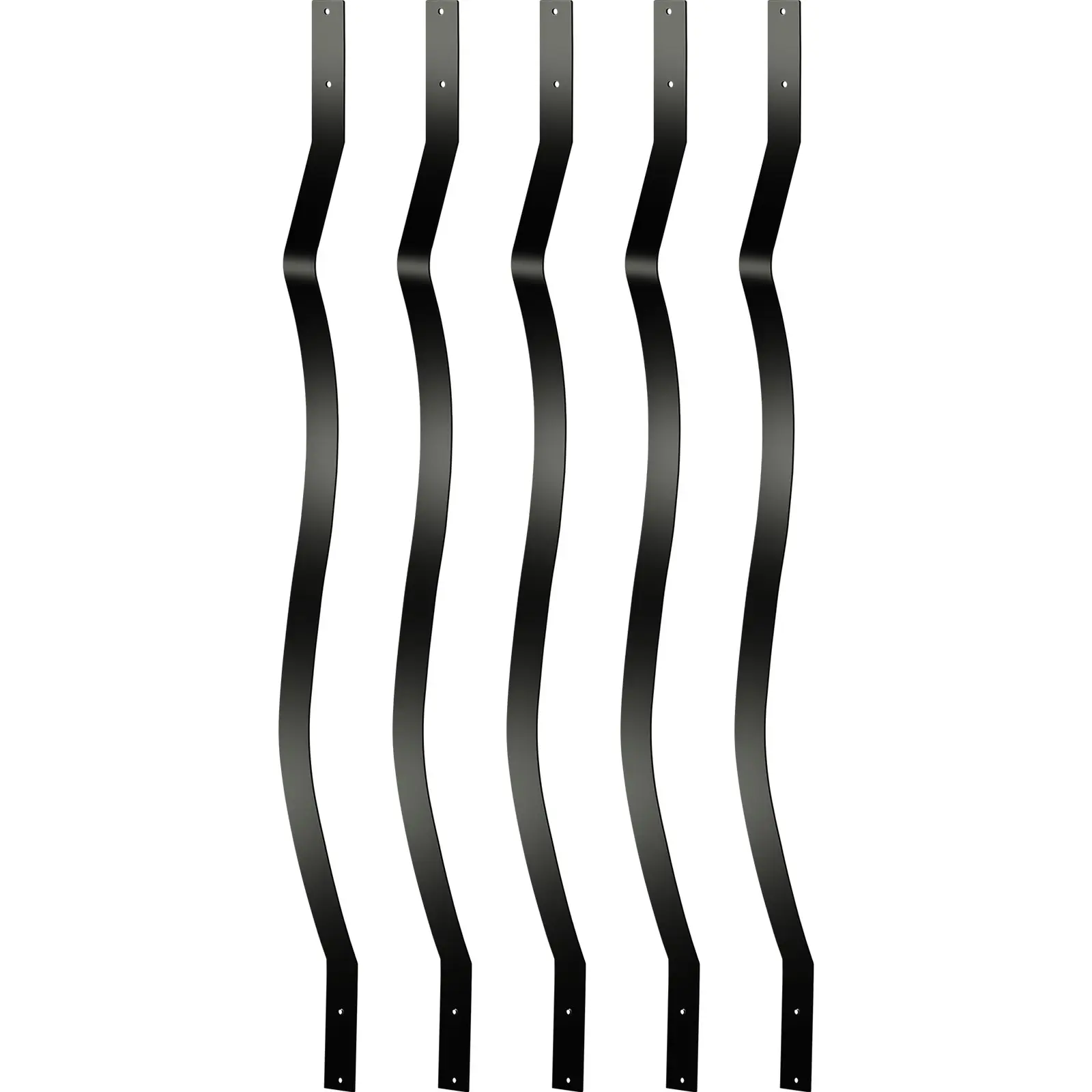 VEVOR Deck Balusters, 61 Pack Metal Deck Spindles, 29.5x1 Staircase Baluster with Screws, Aluminum Alloy Deck Railing for Wood and Composite Deck, Stylish Baluster for Outdoor Stair Deck Porch