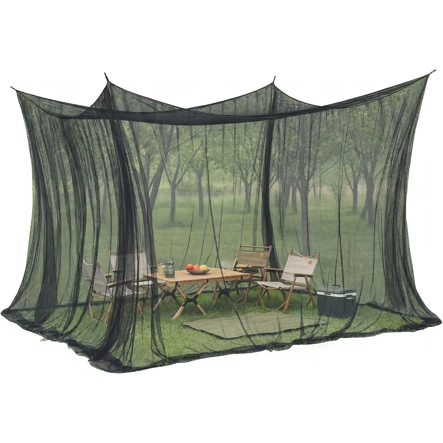 Portable Outdoor Mosquito Net for Camping Tent, Twin Bed Insect Barrier with Zipper Cover, /, Suitable for Porch/balcony, Easy Setup