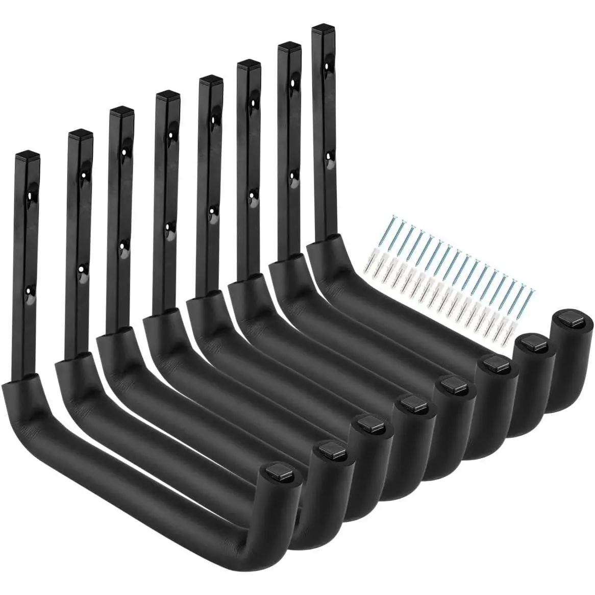 8-Pack 10 Inch Heavy Duty Wall Mounted Garage Storage Hooks, Ladder Hanger & Utility RackGift