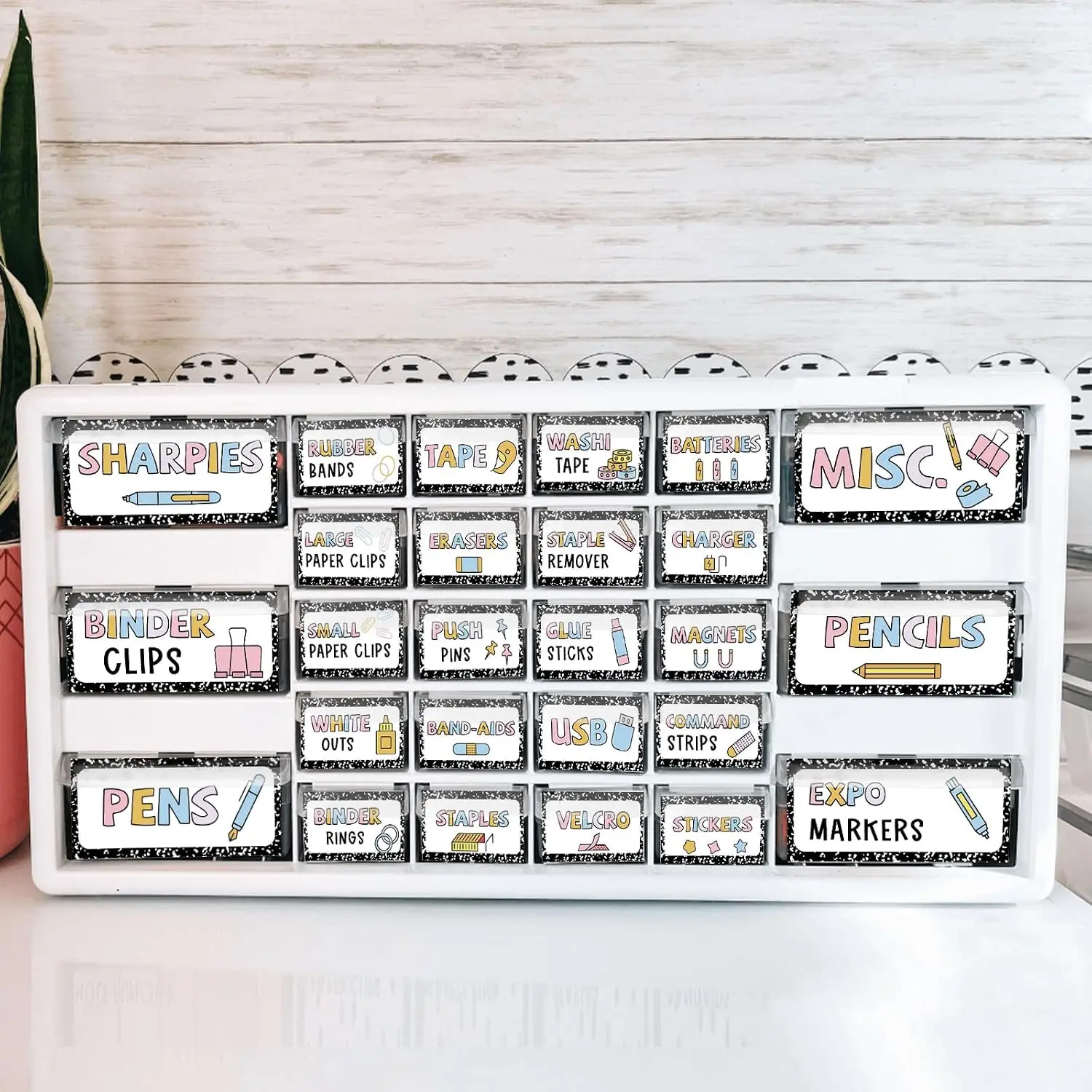 42 count Teacher Toolbox Labels Tool Box Storage Label Classroom  Decor for  to School Teachers Classroom Organization (Colorful Composition)