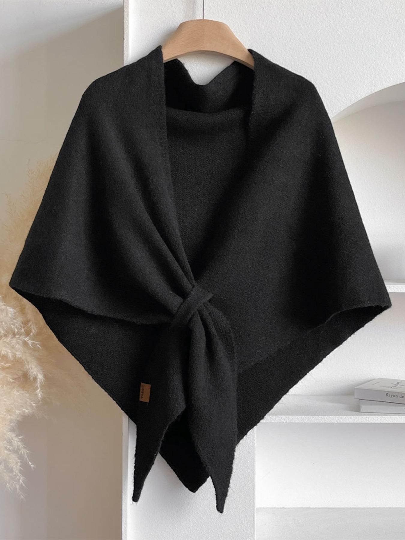 Women's Trendy Solid Knitted Shawl, Casual Soft Comfortable Scarf for Daily Wear, Fashion Accessories for Women & Girls Women's Trendy Solid Knitted Shawl, Casual Soft Comfortable Scarf for Daily Wear, Fashion Accessories for Women & Girls