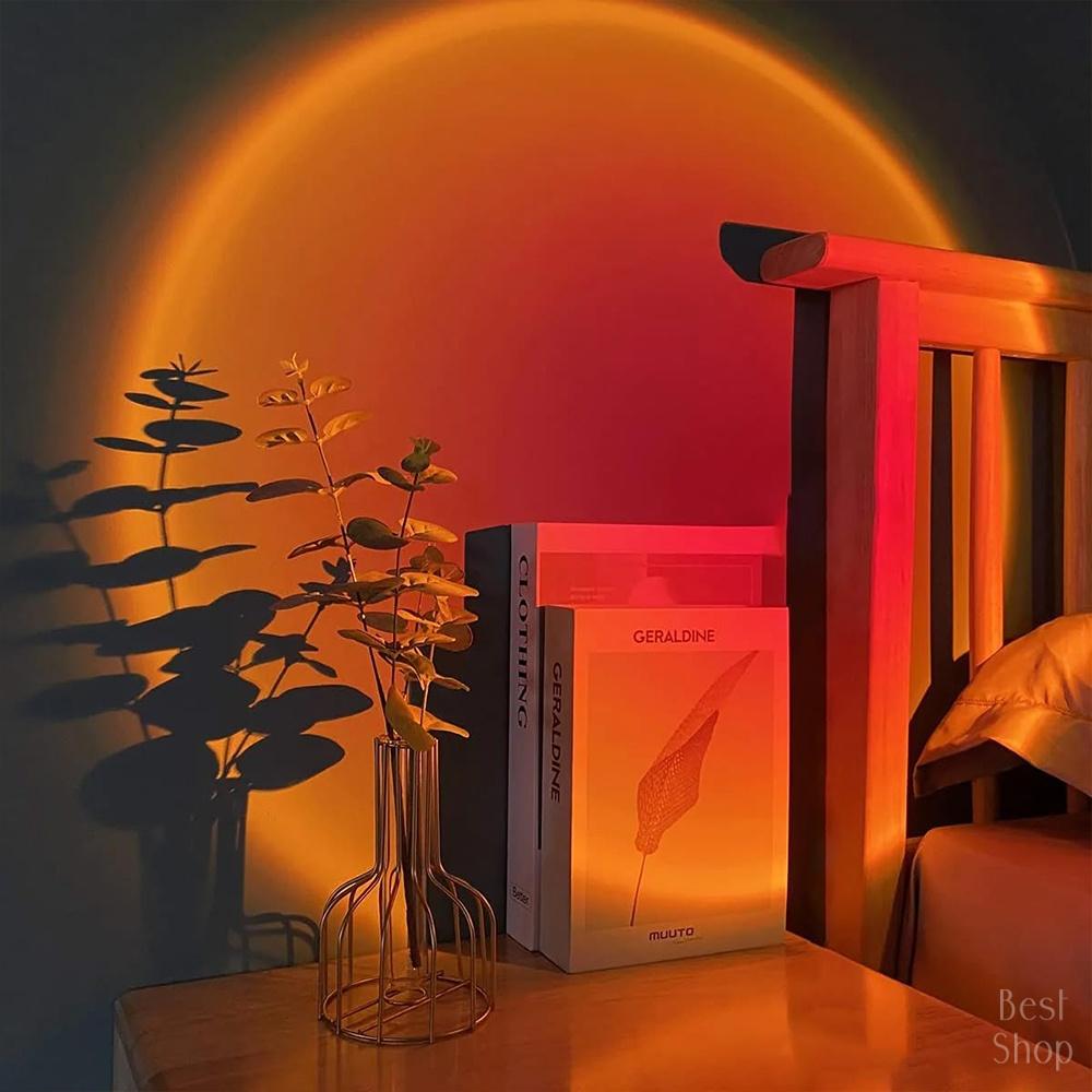 RGB Color-Changing LED Projector Night Light with Remote Control, Ambient Room Light for Bedroom, Living Room and Home Decor