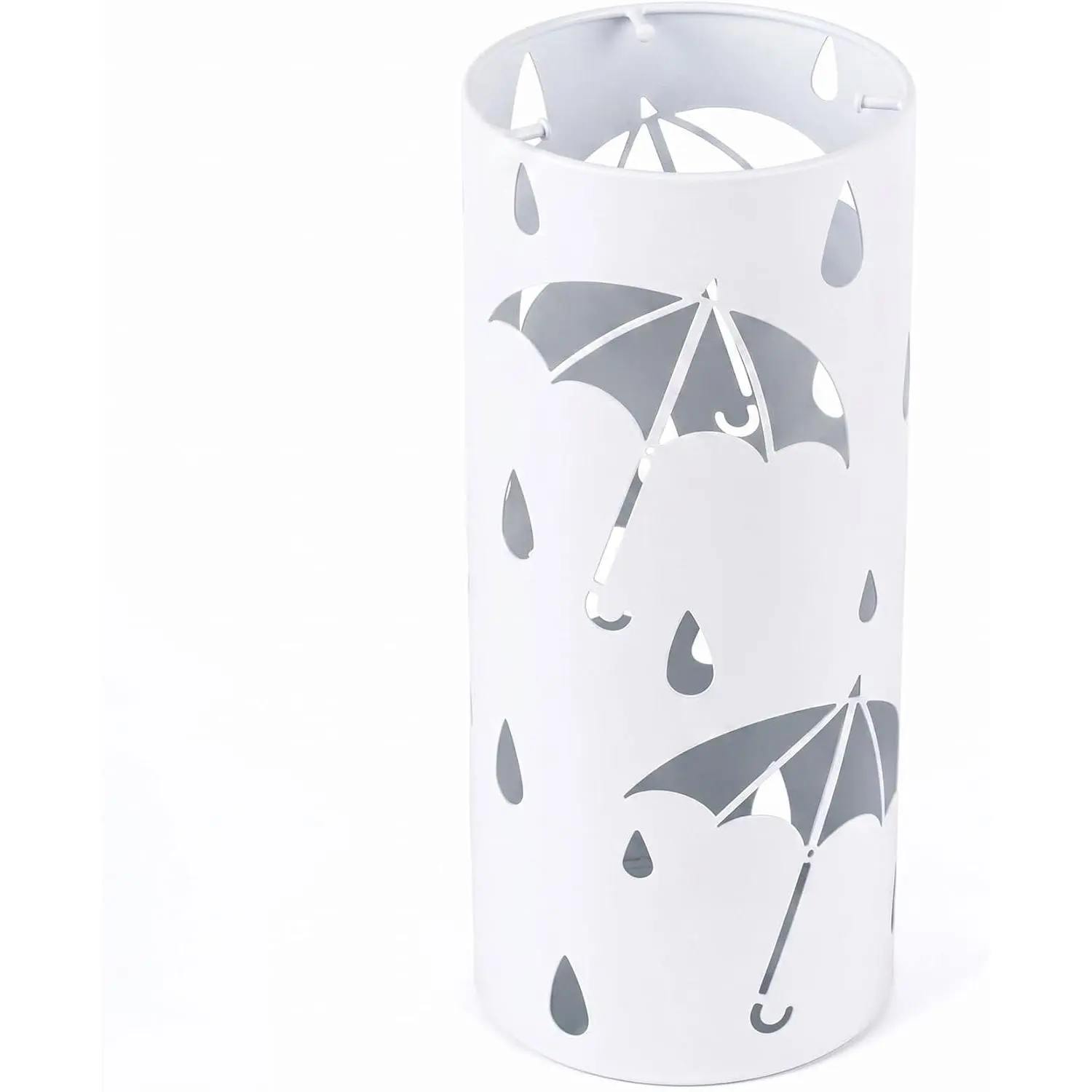 Umbrella Stand Rack for Entryway, Freestanding Round Metal Umbrella Holder, Rain Collection Umbrella Organizer Bin for for Can Walking Stick, Home Office Decor, Hold 4-5 Umbrellas